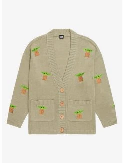 Star Wars The Mandalorian The Child Embroidered Women’s Cardigan - BoxLunch Exclusive