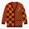 Harry Potter Gryffindor Checkered Women's Cardigan - BoxLunch Exclusive -Boxlunch Shop unnamed file 145