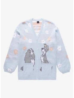 Disney Lady And The Tramp Tonal Portrait Women’s Cardigan - BoxLunch Exclusive