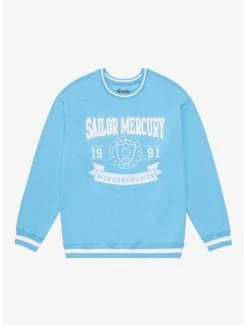 Pretty Guardian Sailor Moon Sailor Mercury Varsity Crewneck - BoxLunch Exclusive