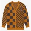 Harry Potter Hufflepuff Checkered Women's Cardigan - BoxLunch Exclusive -Boxlunch Shop unnamed file 39