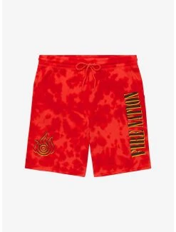 Boxlunch Shop 25 Avatar: The Last Airbender Fire Nation Tie-Dye Shorts - BoxLunch Exclusive