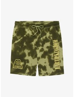 Boxlunch Shop 21 Avatar: The Last Airbender Earth Kingdom Tie-Dye Shorts - BoxLunch Exclusive