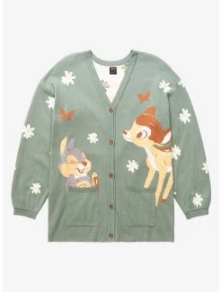 Boxlunch Shop 7 Our Universe Disney Bambi 80th Anniversary Thumper & Bambi Floral Women’s Cardigan - BoxLunch Exclusive