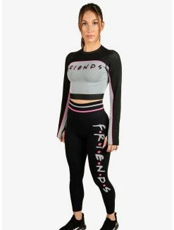 Boxlunch Friends Athletic Leggings And Long Sleeve Top Set