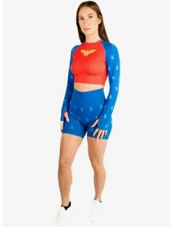 Boxlunch DC Comics Wonder Woman Athletic Shorts And Long Sleeve Top Set -Boxlunch Shop unnamed file 549