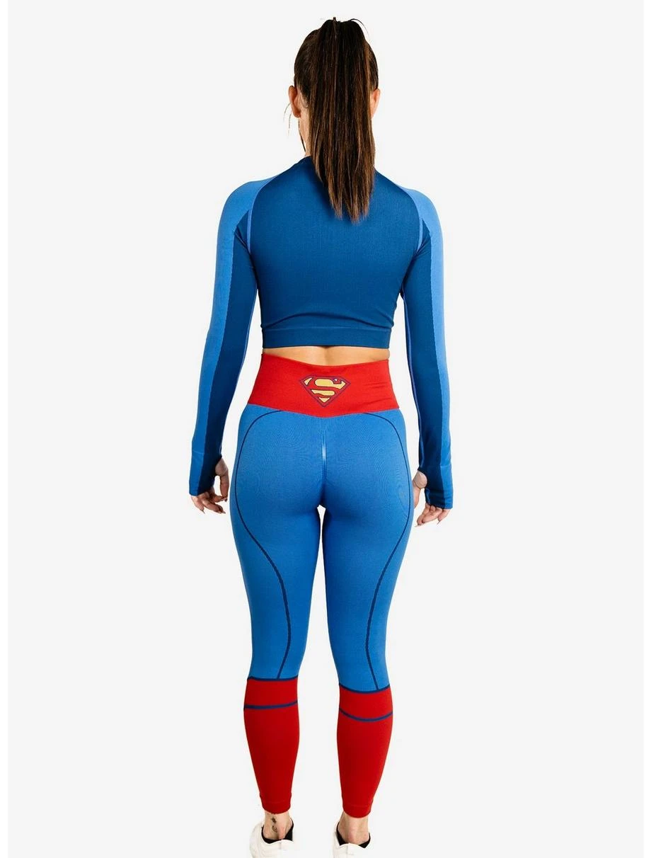 Boxlunch DC Comics Supergirl Athletic Leggings And Long Sleeve Top Set 4 Boxlunch DC Comics Supergirl Athletic Leggings And Long Sleeve Top Set - Image 2