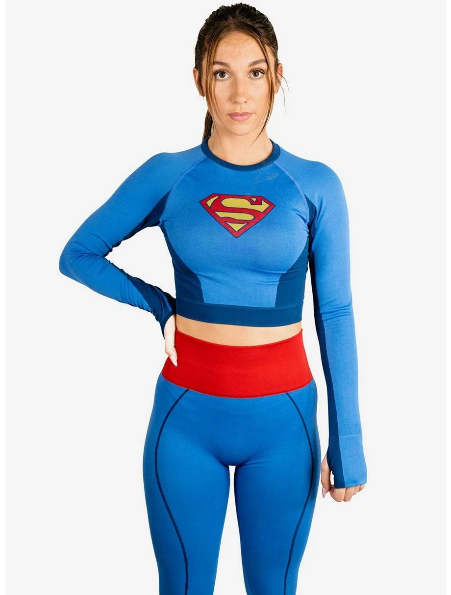 Boxlunch DC Comics Supergirl Athletic Leggings And Long Sleeve Top Set 5 Boxlunch DC Comics Supergirl Athletic Leggings And Long Sleeve Top Set - Image 3
