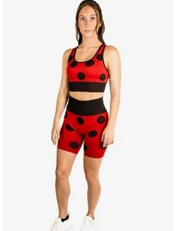 Boxlunch Miraculous: Tales Of Ladybug And Cat Noir Athletic Shorts And Sports Bra Set