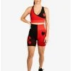 Boxlunch DC Comics Harley Quinn Athletic Shorts And Sports Bra Set