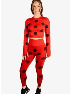 Boxlunch Miraculous: Tales Of Ladybug And Cat Noir Athletic Leggings And Long Sleeve Top Set