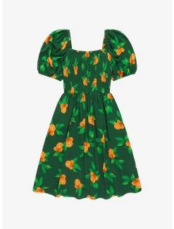 Boxlunch Shop 15 Her Universe Disney Minnie Mouse Orange Allover Print Smocked Dress - BoxLunch Exclusive