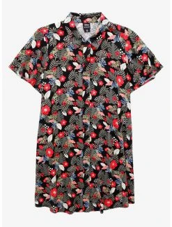 Boxlunch Her Universe Disney Lilo & Stitch Tropical Button-Front Women's Dress